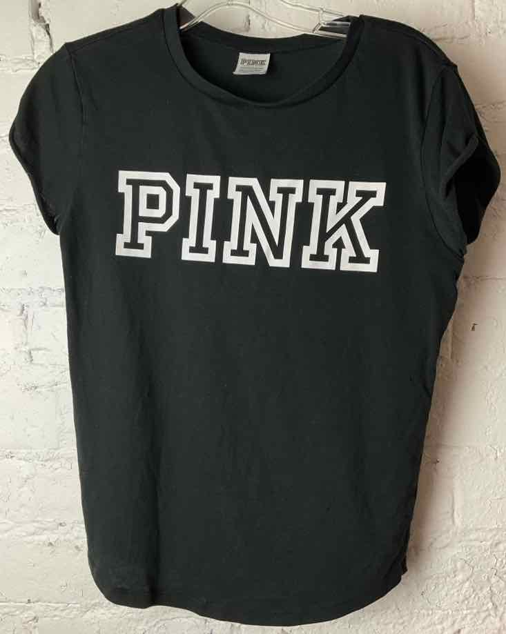 PINK Size XS Black Short Sleeve