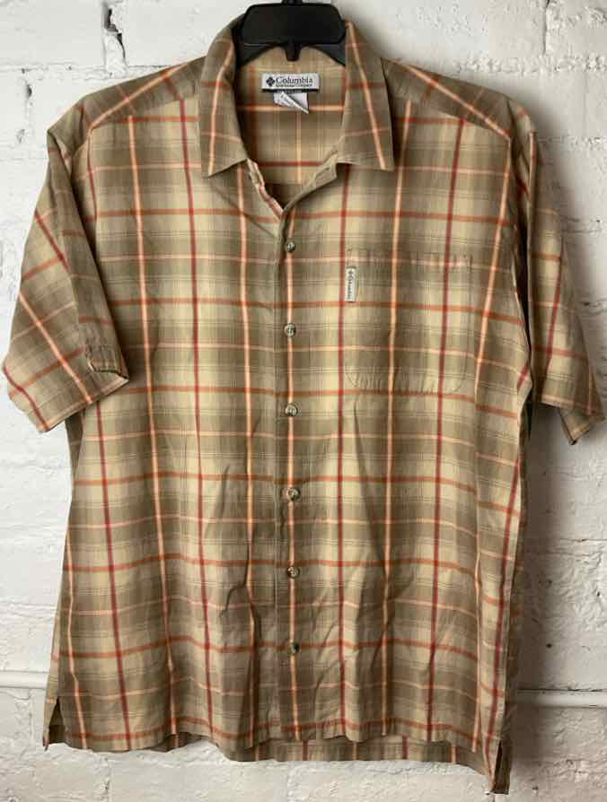 Columbia Size L Brown Short Sleeve