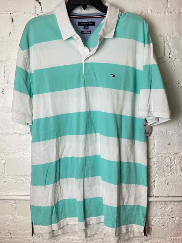 Tommy Hillfiger Size XXL Blue Short Sleeve