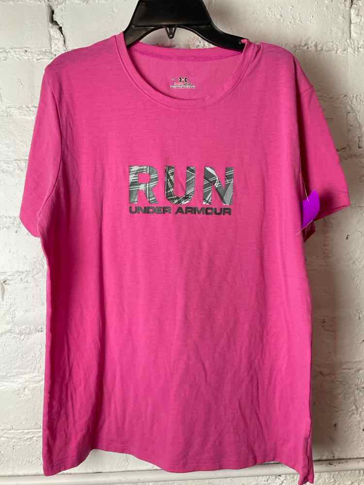 Under Armour Size L Pink Short Sleeve