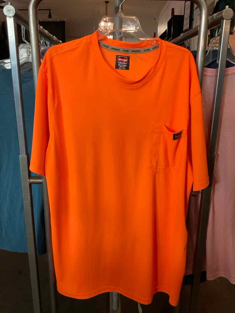 Wrangler Size 2xl Orange Mens Tops