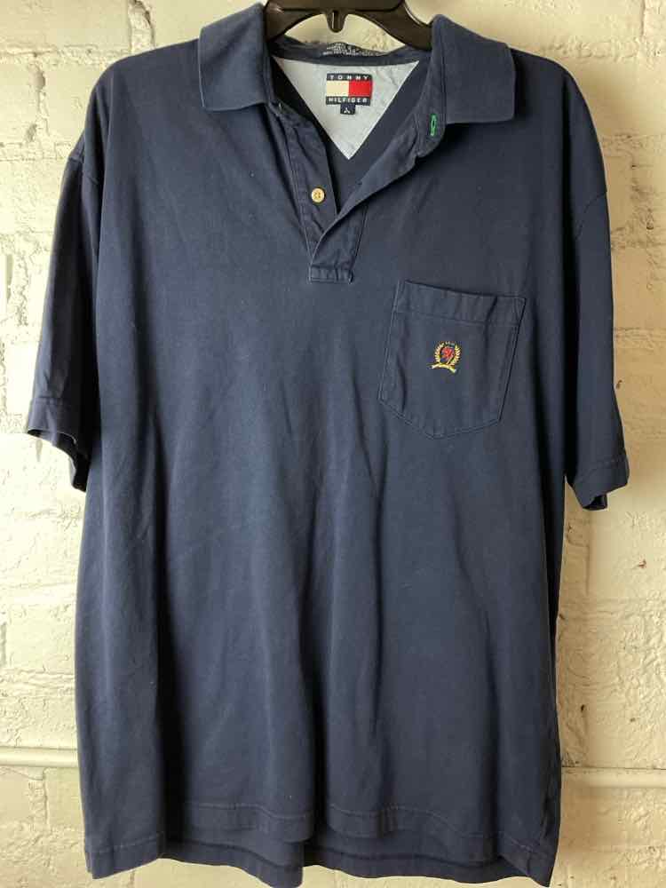 Tommy Hillfiger Size L Navy Short Sleeve