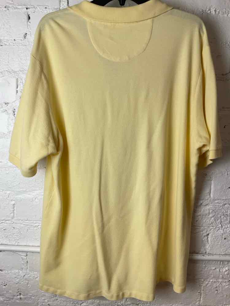 Chaps Size L Yellow Short Sleeve