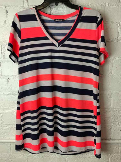 Bids & Dibs, Inc. Size S Multi-Color Short Sleeve