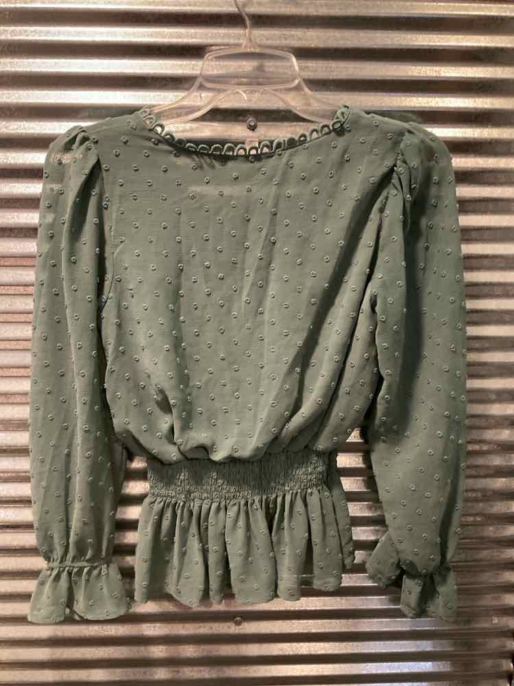 By the River Size S Green Womens Tops