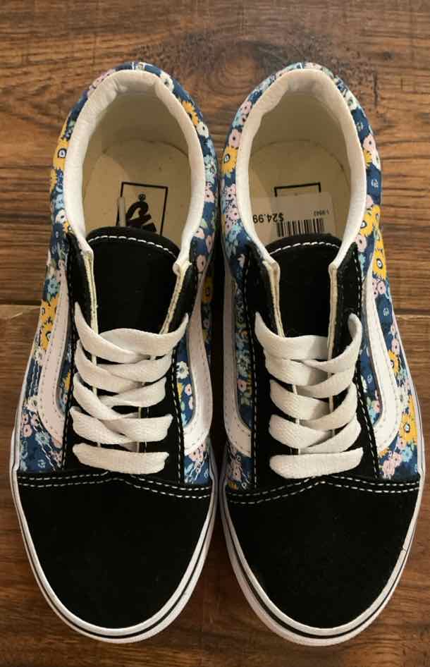 Vans Child Size 1 Black Girls Shoes