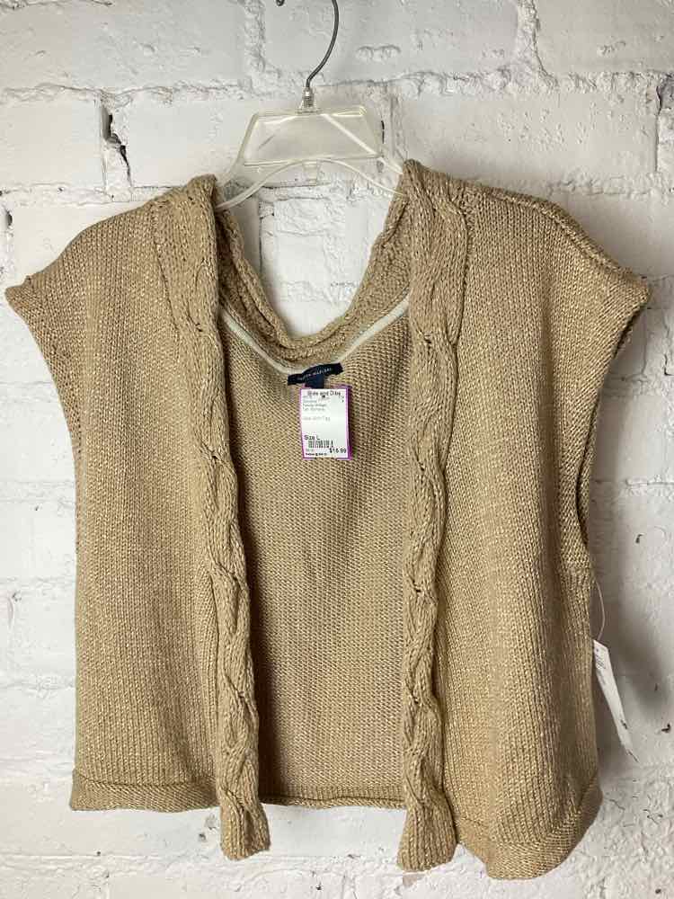 Tommy Hillfiger Size L Tan Sleeveless