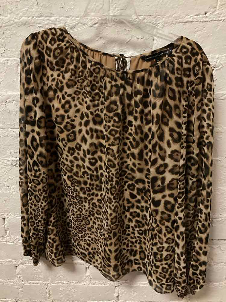 White House Black Market Size 14 Leopard Womens Tops