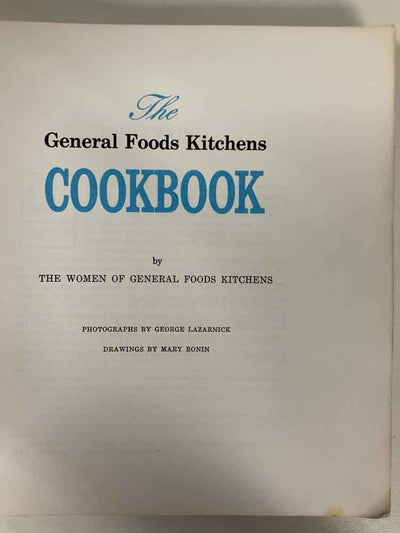 The General Foods Kitchens Cookbook Vintage Hard Cover Book 1959